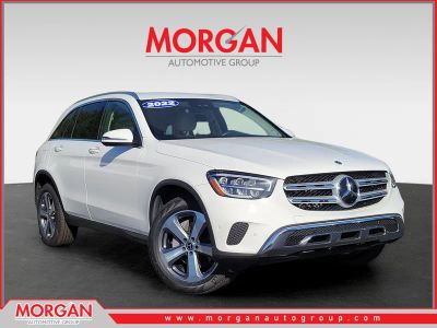 2022 Mercedes-Benz GLC 300 in Polar White — front three-quarter view
