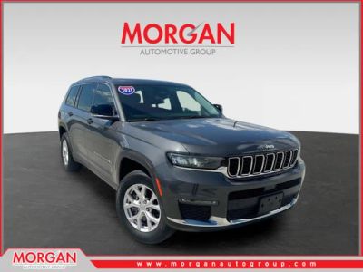 2021 Jeep Grand Cherokee L Limited in Gray — front three-quarter view