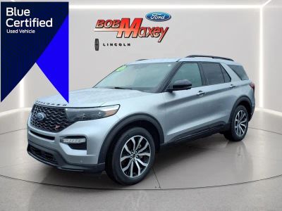 2020 Ford Explorer ST in Silver Metallic — front three-quarter view