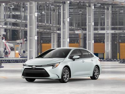 2026 Toyota Corolla Hybrid LE in Wind Chill Pearl — front three-quarter view
