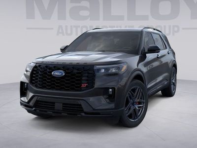 2026 Ford Explorer ST in Black — front three-quarter view