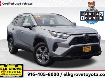 2024 Toyota RAV4 XLE in Silver — front three-quarter view