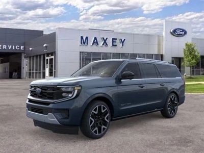 2026 Ford Expedition MAX Platinum® in Stone Blue Metallic — front three-quarter view