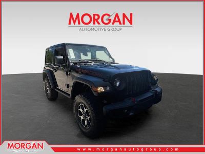 2023 Jeep Wrangler Rubicon in Black Clearcoat — front three-quarter view