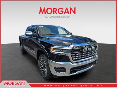 2026 Ram 1500 Limited in Diamond Black Crystal Pearlcoat — front three-quarter view