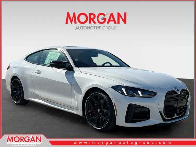 2026 BMW 4 Series M440i in Alpine White — front three-quarter view
