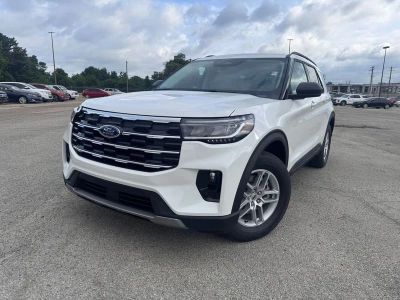 2026 Ford Explorer Active in White Metallic — front three-quarter view