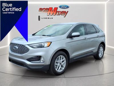 2024 Ford Edge SEL in Iconic Silver Metallic — front three-quarter view