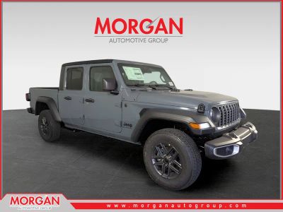 2026 Jeep Gladiator Sport S in Gray — front three-quarter view