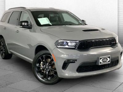 2021 Dodge Durango GT Plus in Destroyer Gray Clearcoat — front three-quarter view
