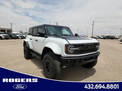 2026 Ford Bronco Raptor in Oxford White — front three-quarter view