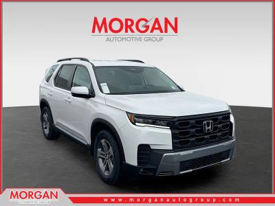2026 Honda Pilot EX-L in Platinum White Pearl — front three-quarter view