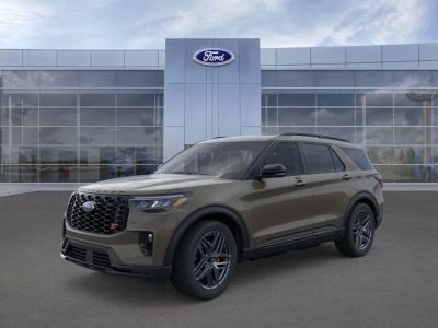 2026 Ford Explorer in T9 Gray — front three-quarter view
