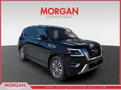 2023 Nissan Armada SL in Black — front three-quarter view