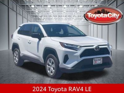 2024 Toyota RAV4 LE in Ice Cap — front three-quarter view