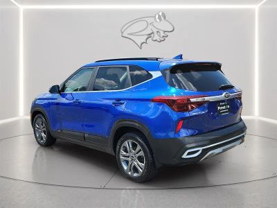 2021 Kia Seltos — rear three-quarter view
