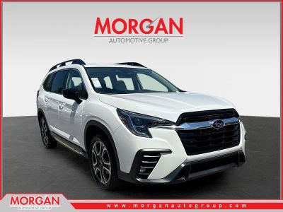 2026 Subaru Ascent Limited in Crystal White Pearl — front three-quarter view