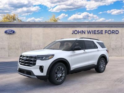 2026 Ford Explorer ACTIVE 4WD in Star White Metallic Tri-Coat — front three-quarter view