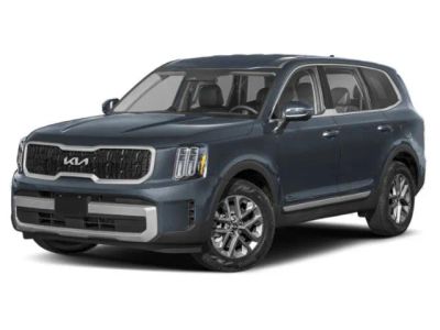 2024 Kia Telluride LX in Ebony Black — front three-quarter view