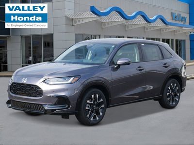 2026 Honda HR-V EX-L in Modern Steel Metallic — front three-quarter view