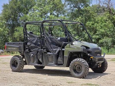 2025 Polaris Ranger Crew 570 Full-Size in SAGE GREEN — front three-quarter view