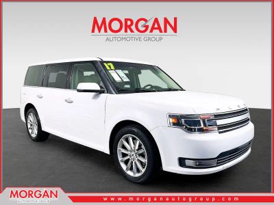 2017 Ford Flex Limited in White — front three-quarter view