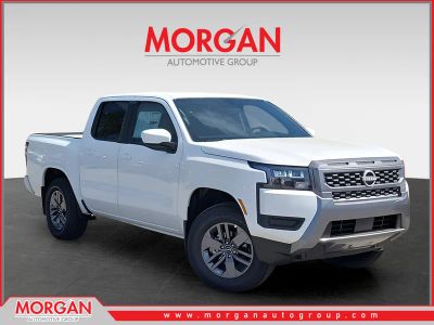 2026 Nissan Frontier SV in White — front three-quarter view