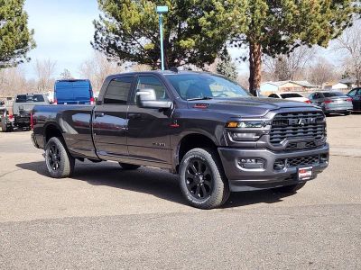 2026 RAM 3500 RAM 3500 BIG HORN CREW CAB 4X4 8' BOX in Granite Crystal Metallic Clear-Coat Exterior Paint — front three-quarter view