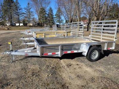 2027 Mid Michigan Trailers 6x12 SA, Utility, ATP Sides, LED Lights, 15" Wheels — front three-quarter view