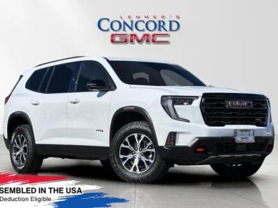 2026 GMC Acadia AT4 in Summit White — front three-quarter view
