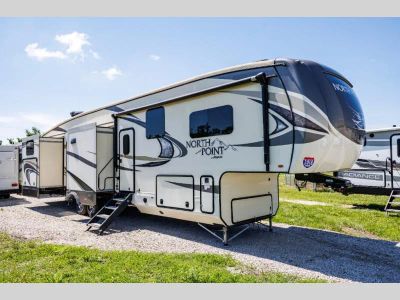 2018 Jayco North Point — front three-quarter view