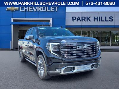 2023 GMC Sierra 1500 Denali Ultimate in Onyx Black — front three-quarter view
