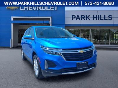 2024 Chevrolet Equinox LT in Riptide Blue Metallic — front three-quarter view