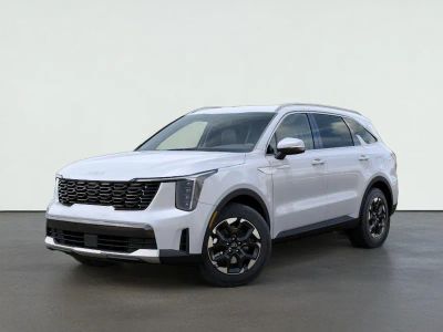 2026 Kia SORENTO S in Glacial White Pearl — front three-quarter view