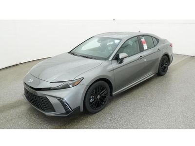 2026 Toyota Camry SE in Heavy Metal — front three-quarter view
