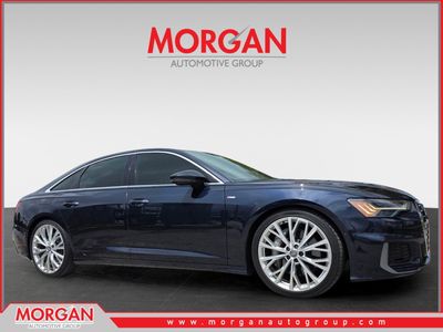 2019 Audi A6 3.0T Prestige in Blue — front three-quarter view