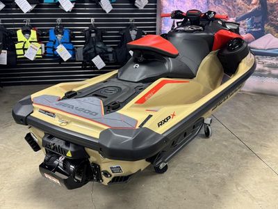 2025 Sea-Doo RXP-X 325 Tech, BRP Premium A, iBR Metallic Tan / Lava Red - Photo 5