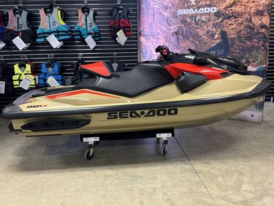 2025 Sea-Doo RXP-X 325 Tech, BRP Premium A, iBR Metallic Tan / Lava Red - Photo 8