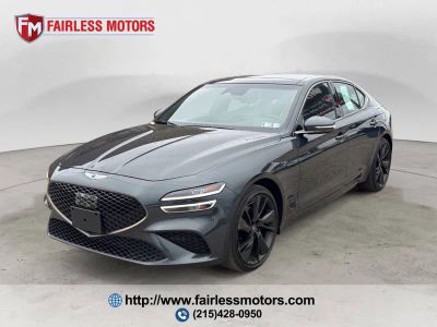 2023 Genesis G70 2.0T AWD 4dr Sedan in Hallasan Green — front three-quarter view