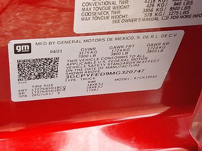 2021 Chevrolet Silverado 1500 — photo 20 view