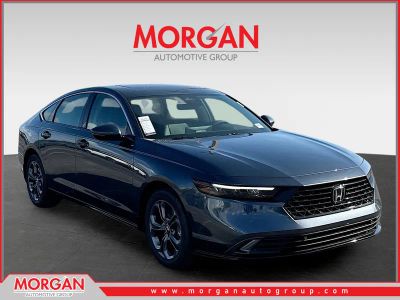 2026 Honda Accord Hybrid EX-L in Meteorite Gray Metallic — front three-quarter view