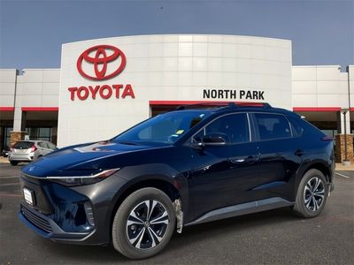 2024 Toyota bZ4X XLE in Black — front three-quarter view