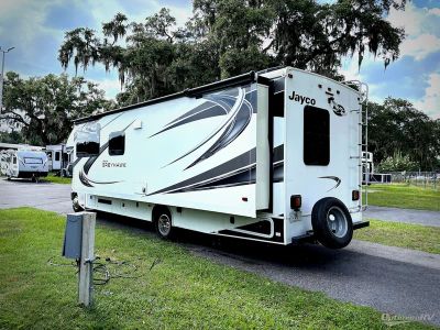 2020 Jayco Greyhawk — rear three-quarter view