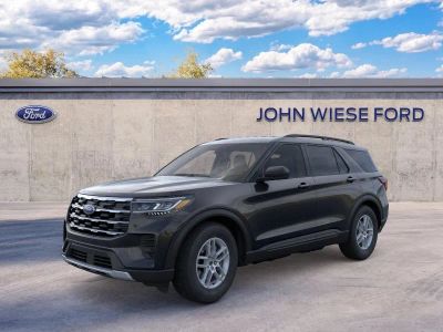 2026 Ford Explorer ACTIVE 4WD in Agate Black Metallic — front three-quarter view