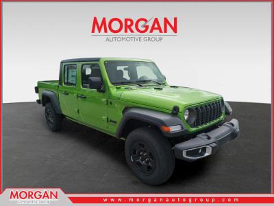 2026 Jeep Gladiator Sport in Green — front three-quarter view