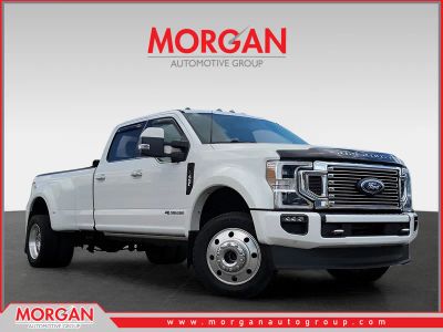 2022 Ford F-450SD Limited in White — front three-quarter view