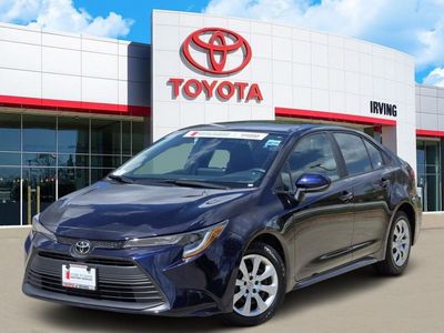 2024 Toyota Corolla LE in Blue — front three-quarter view