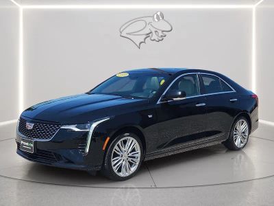 2020 Cadillac CT4 Premium Luxury in Black Raven — front three-quarter view