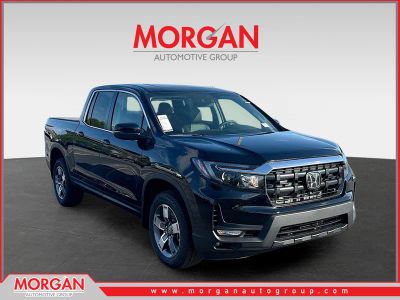 2026 Honda Ridgeline RTL in Crystal Black Pearl — front three-quarter view