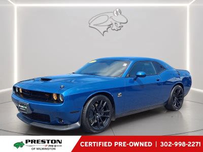 2021 Dodge Challenger R/T Scat Pack in Frostbite — front three-quarter view